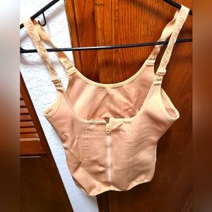 Large Women's Beige Flower Strap Pattern Waist Trainer